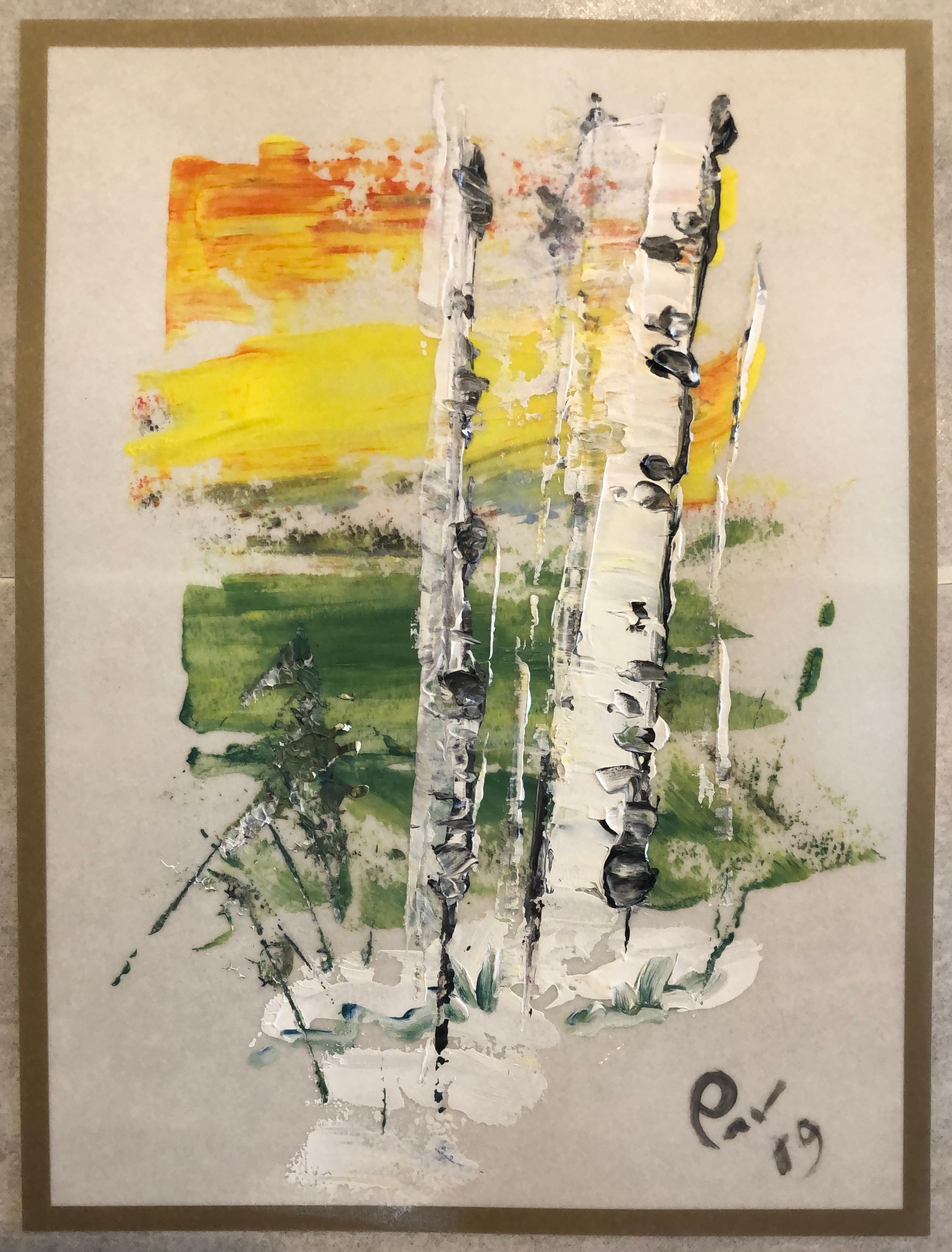 Holiday greeting card painting