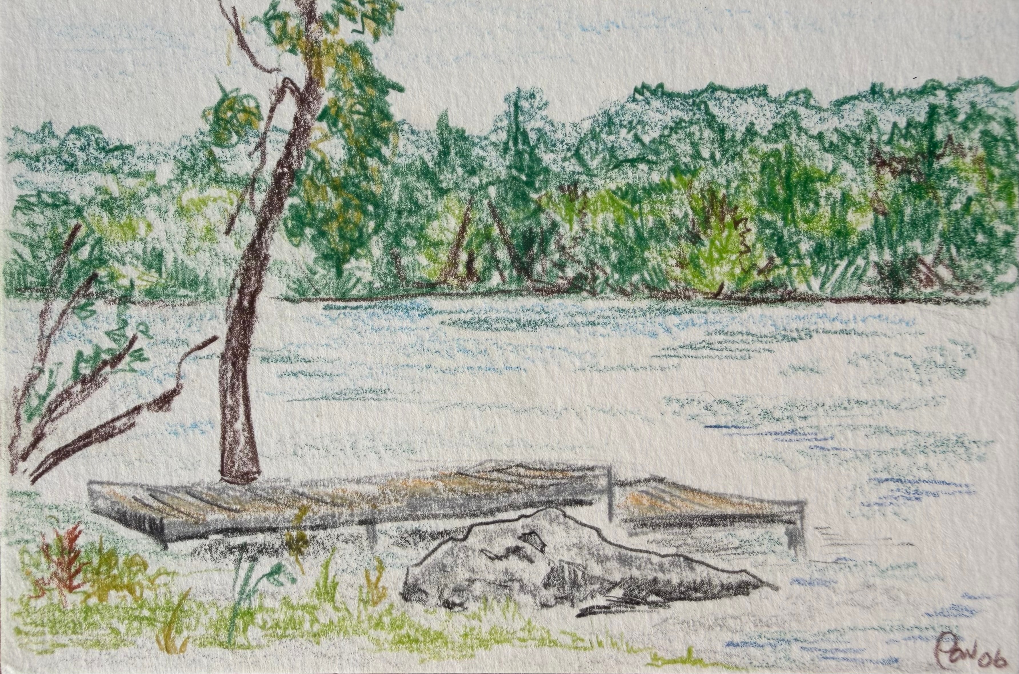 At the Lake: The Dock by the Beach